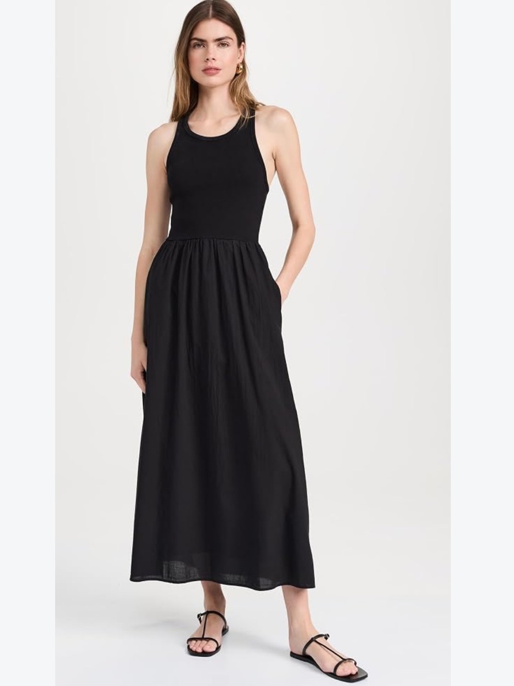 XiRENA faded Black Sleeveless Flynn Maxi Dress with Racerback XS